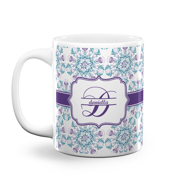 Custom Mandala Floral Coffee Mug (Personalized)