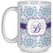 Mandala Floral Coffee Mug - 15 oz - White Full