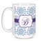 Mandala Floral Coffee Mug - 15 oz - White