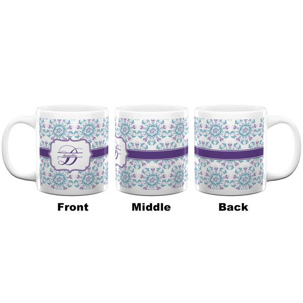 Mandala Floral Coffee Mug - 20 oz - White APPROVAL