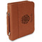 Mandala Floral Cognac Leatherette Bible Covers with Handle & Zipper - Main