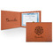 Mandala Floral Cognac Leatherette Diploma / Certificate Holders - Front and Inside - Main