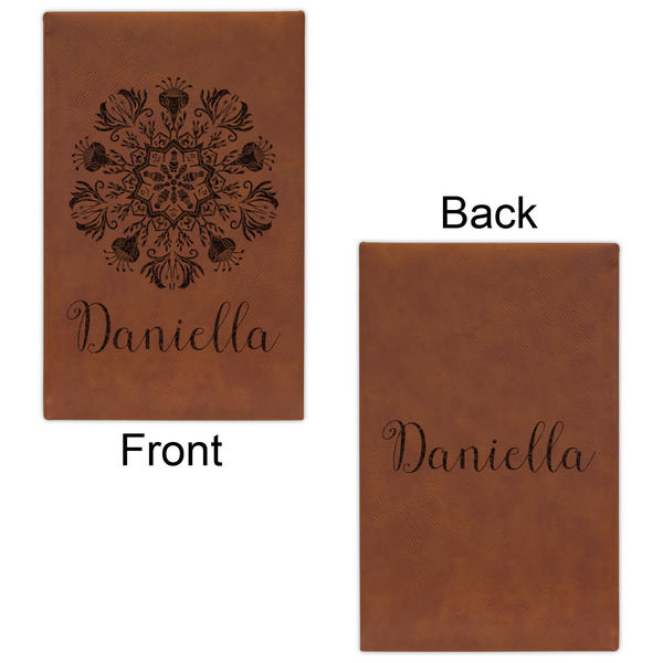 Mandala Floral Cognac Leatherette Journal - Double Sided - Apvl
