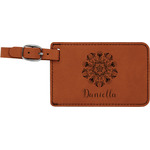 Mandala Floral Leatherette Luggage Tag (Personalized)
