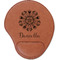 Mandala Floral Cognac Leatherette Mouse Pads with Wrist Support - Flat
