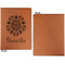 Mandala Floral Cognac Leatherette Portfolios with Notepad - Large - Single Sided - Apvl