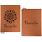 Mandala Floral Cognac Leatherette Portfolios with Notepad - Small - Double Sided- Apvl