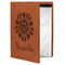 Mandala Floral Cognac Leatherette Portfolios with Notepad - Small - Main