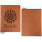 Mandala Floral Cognac Leatherette Portfolios with Notepad - Small - Single Sided- Apvl