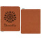 Mandala Floral Cognac Leatherette Zipper Portfolios with Notepad - Single Sided - Apvl