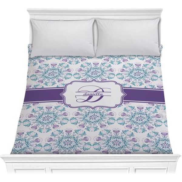 Custom Mandala Floral Comforter - Full / Queen (Personalized)
