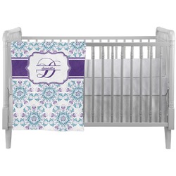 Mandala Floral Crib Comforter / Quilt (Personalized)