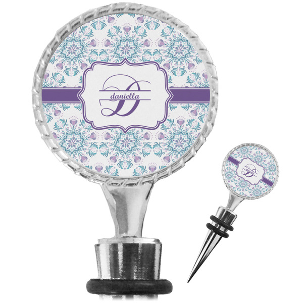 Custom Mandala Floral Wine Bottle Stopper (Personalized)