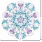 Mandala Floral Custom Shape Iron On Patches - L - APPROVAL