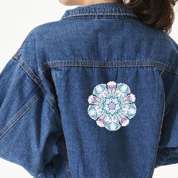 Mandala Floral Twill Iron On Patch - Custom Shape - X-Large