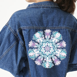Mandala Floral Twill Iron On Patch - Custom Shape - 3XL