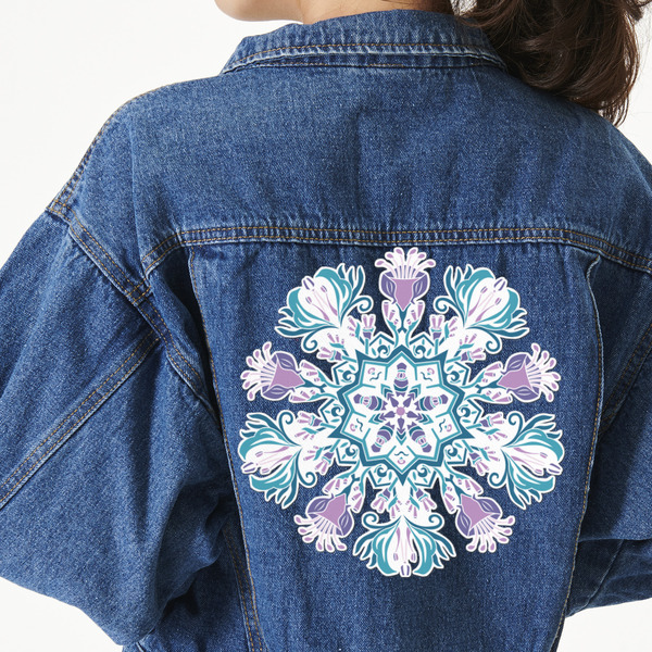 Custom Mandala Floral Twill Iron On Patch - Custom Shape - 3XL