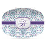 Mandala Floral Plastic Platter - Microwave & Oven Safe Composite Polymer (Personalized)