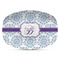 Mandala Floral Plastic Platter - Microwave & Oven Safe Composite Polymer (Personalized)