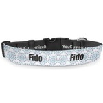 Mandala Floral Deluxe Dog Collar - Medium (11.5" to 17.5") (Personalized)