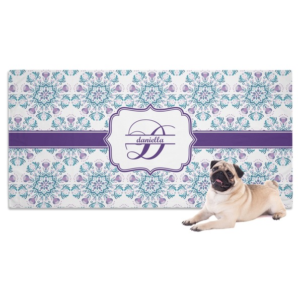 Custom Mandala Floral Dog Towel (Personalized)