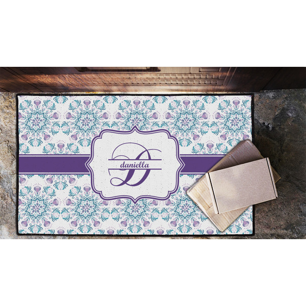 Mandala Floral Door Mat - LIFESTYLE (Lrg)