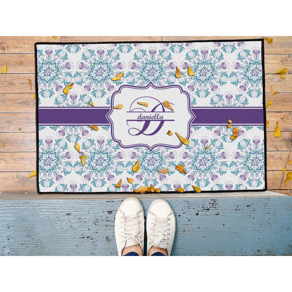 Mandala Floral Door Mat - LIFESTYLE (Med)