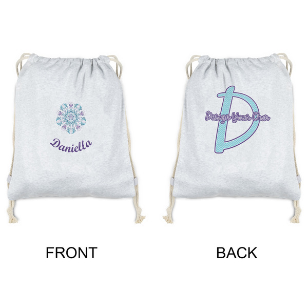 Mandala Floral Drawstring Backpacks - Sweatshirt Fleece - Double Sided - APPROVAL