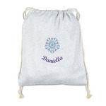 Mandala Floral Drawstring Backpack - Sweatshirt Fleece (Personalized)