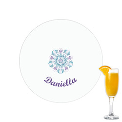 Mandala Floral Printed Drink Topper - 2.15" (Personalized)