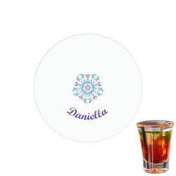 Mandala Floral Printed Drink Topper - 1.5" (Personalized)