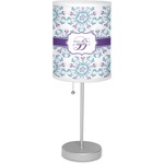 Mandala Floral 7" Drum Lamp with Shade Linen (Personalized)