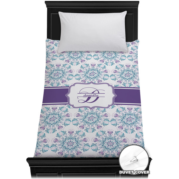 Custom Mandala Floral Duvet Cover - Twin XL (Personalized)