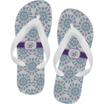 Mandala Floral Flip Flops - Small (Personalized)