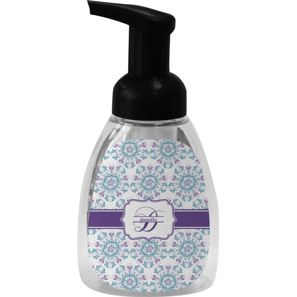 Custom Mandala Floral Foam Soap Bottle - Black (Personalized)
