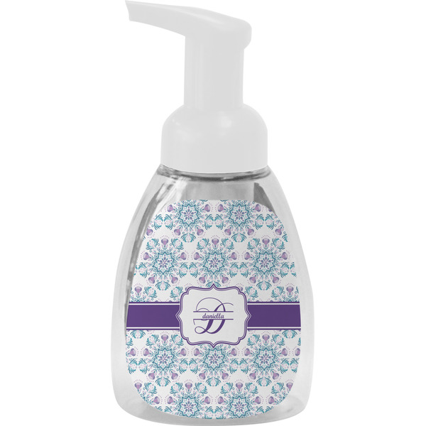 Custom Mandala Floral Foam Soap Bottle - White (Personalized)