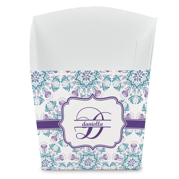 Custom Mandala Floral French Fry Favor Boxes (Personalized)