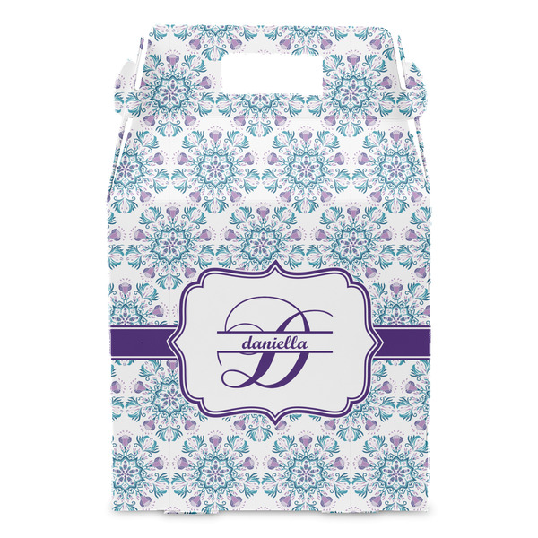 Mandala Floral Gable Favor Box - Front