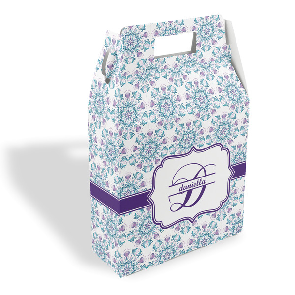 Custom Mandala Floral Gable Favor Box (Personalized)