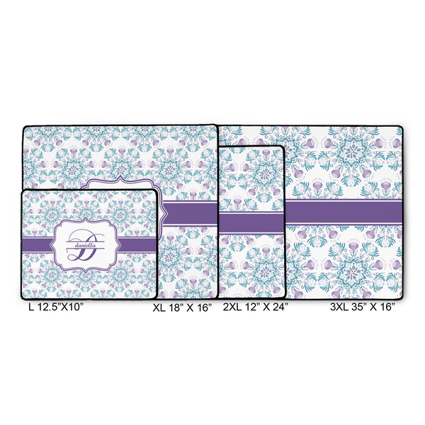 Mandala Floral Gaming Mats - SIZE CHART