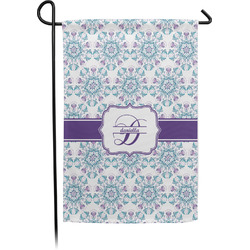 Mandala Floral Small Garden Flag - Single Sided w/ Name and Initial