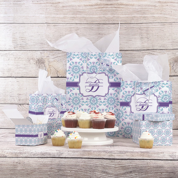 Mandala Floral Gift Bags - In Context