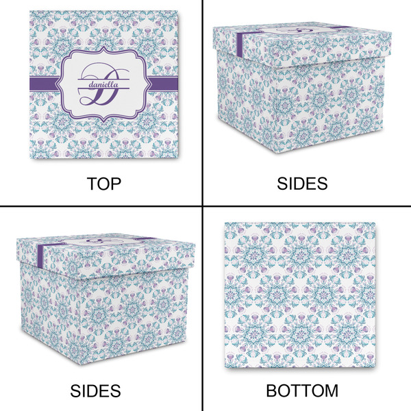 Mandala Floral Gift Boxes with Lid - Canvas Wrapped - Small - Approval