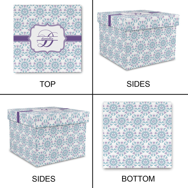 Mandala Floral Gift Boxes with Lid - Canvas Wrapped - X-Large - Approval