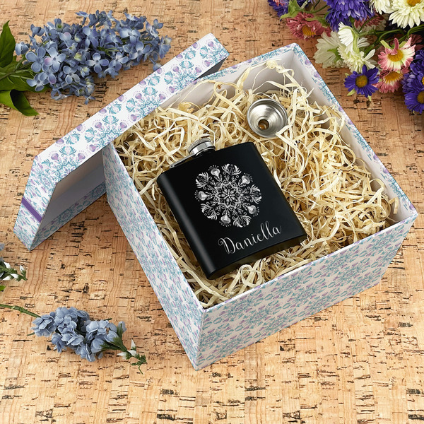 Mandala Floral Gift Boxes with Lid - Canvas Wrapped - X-Large - In Context