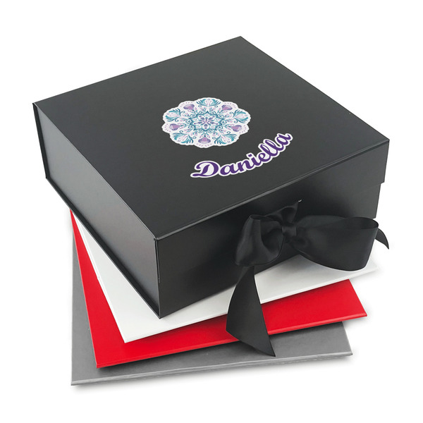 Custom Mandala Floral Gift Box with Magnetic Lid (Personalized)