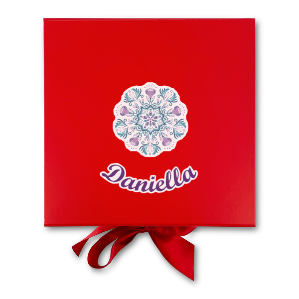 Mandala Floral Gift Boxes with Magnetic Lid - Red - Approval