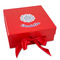Mandala Floral Gift Boxes with Magnetic Lid - Red - Front