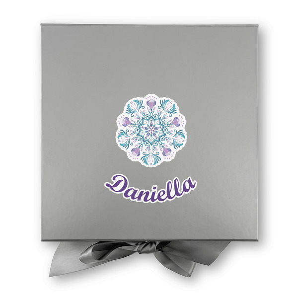 Mandala Floral Gift Boxes with Magnetic Lid - Silver - Approval