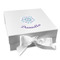 Mandala Floral Gift Box with Magnetic Lid - White (Personalized)